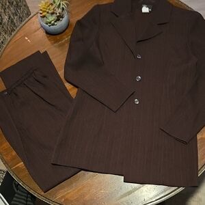 Brown Pinstripe Suit #930